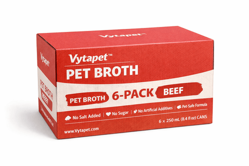 Vytapet Grain-Free Beef Bone Broth for dogs canned for immune support and high protein